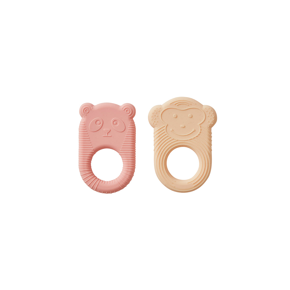 Laad afbeelding in Galerijviewer, OYOY MINI Nelson &amp;amp; Ling Ling Baby Teether - Pack of 2 Teether 805 Vanilla / Coral
