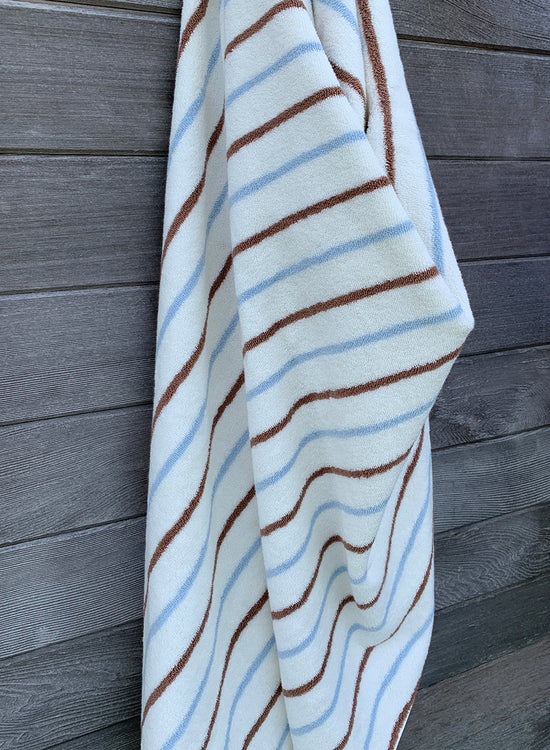 OYOY LIVING Raita Towel - 100x150 cm Towel 307 Caramel / Ice Blue