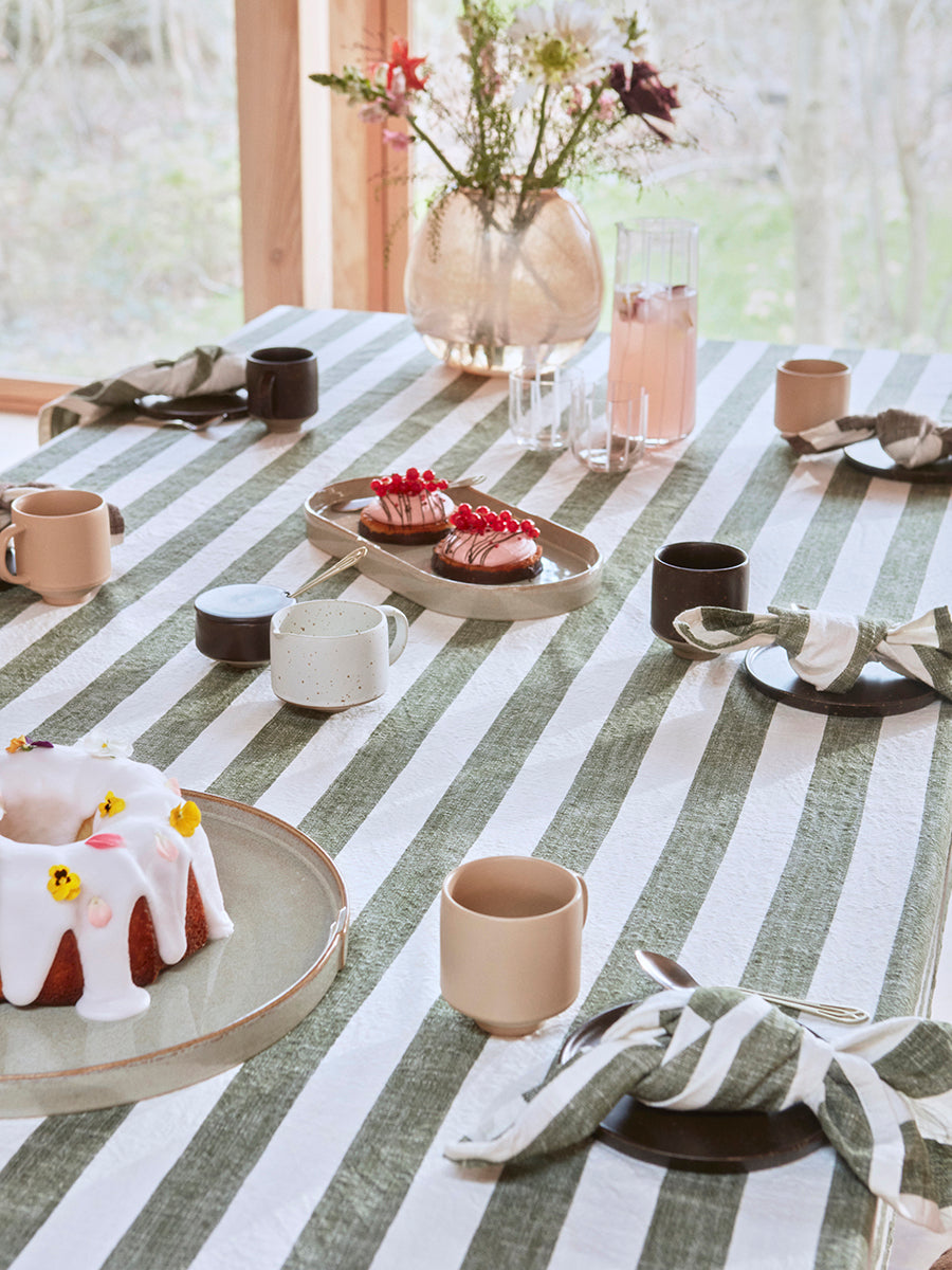 Load image into Gallery viewer, OYOY LIVING Striped Tablecloth - 260x140 cm Tablecloth 309 Choko
