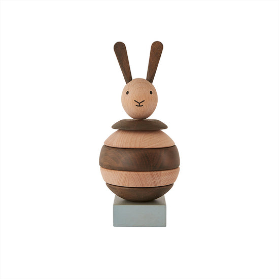 OYOY MINI Wooden Stacking Rabbit Toy 901 Nature / Dark
