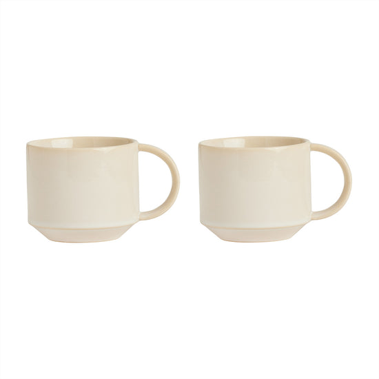 OYOY LIVING Yuka Cup - Pack of 2 Dining Ware 102 Offwhite