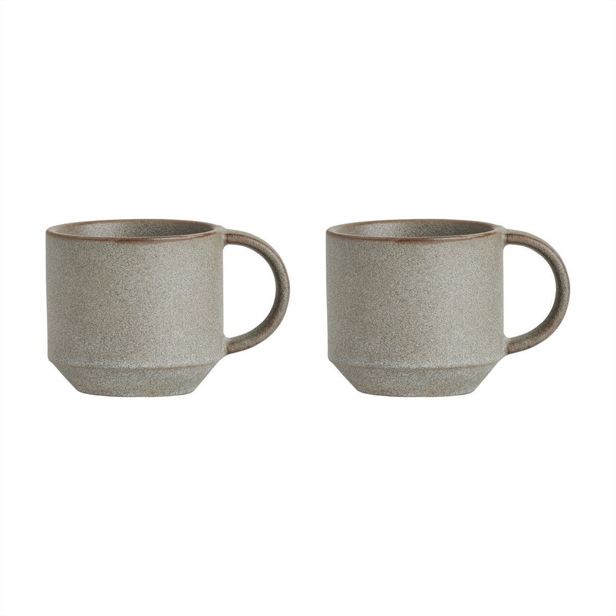 Indlæs billede i Gallery viewer, OYOY LIVING Yuka Cup - Pack of 2 Cup 205 Stone
