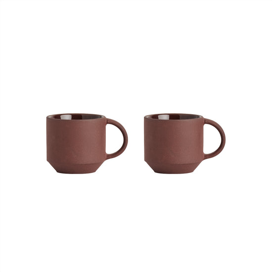 Charger l&amp;#39;image dans la galerie, OYOY LIVING Yuka Espresso Cup - Pack of 2 Cup 911 Dark Terracotta
